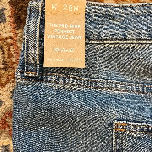NWT Madewell Plus Mid Rise Perfect Vintage Jean Size 28W - Picture 7 of 12